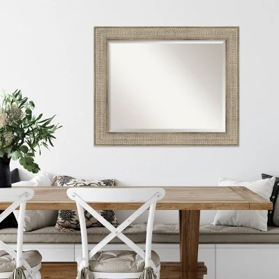 Amanti Art Trellis Silver Beveled Wood Wall Mirror (34" x 28") 8 Amanti Art Trellis Silver Beveled Wood Wall Mirror (34" x 28") - Image 6