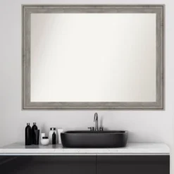 Amanti Art Regis Barnwood Gray Wood Bathroom Wall Mirror - 43" x 32" 16 Amanti Art Regis Barnwood Gray Wood Bathroom Wall Mirror - 43" x 32" -Amanti Art Shop GUEST 7325cba9 b831 40d9 b91c 66788c86bc0a