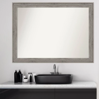 Amanti Art Regis Barnwood Gray Wood Bathroom Wall Mirror - 43" x 32" 9 Amanti Art Regis Barnwood Gray Wood Bathroom Wall Mirror - 43" x 32" - Image 7