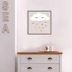 Amanti Art Nap Time II by Victoria Barnes - 16" x 16" Framed Canvas Wall Art in Gray Wash -Amanti Art Shop GUEST 73b47f88 e7be 4a6a 8969 f85595ee2541