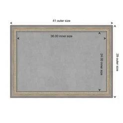Amanti Art Fleur Champagne Silver Framed Magnetic Board - 41" x 29" Real Wood -Amanti Art Shop GUEST 73e919a1 e714 479d 806b 37280c053a16