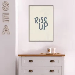 Amanti Art Rise Up II Neutral by Becky Thorns Framed Canvas Wall Art - 16" x 23" -Amanti Art Shop GUEST 7403952d b969 43b8 8a49 fae3b9a67e80