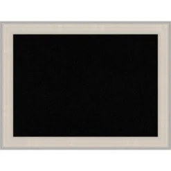 Amanti Art 32"x24" Cottage Wood Framed Black Cork Bulletin Board - White/Silver -Amanti Art Shop GUEST 744a05df 7836 4880 a8f9 71448337acb3
