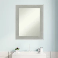 Amanti Art Glam Linen Gray Non-Beveled Bathroom Wall Mirror - 23" x 29" 17 Amanti Art Glam Linen Gray Non-Beveled Bathroom Wall Mirror - 23" x 29" -Amanti Art Shop GUEST 7466d3aa 7db8 476c 8354 3606324e7925
