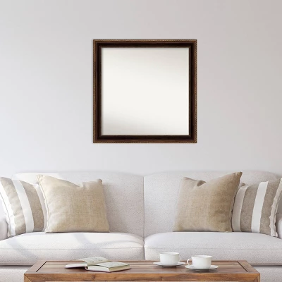 Amanti Art 30" x 30" Corded Bronze Square Non-Beveled Wall Mirror 6 Amanti Art 30" x 30" Corded Bronze Square Non-Beveled Wall Mirror - Image 4