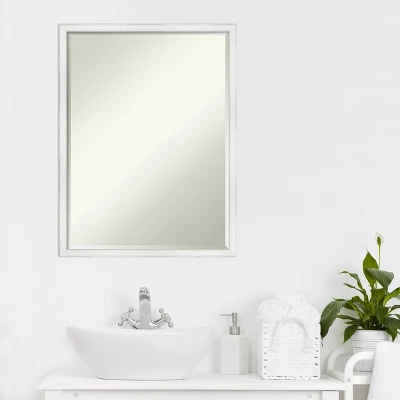 Amanti Art Breeze Distressed White Petite Bevel Wood Bathroom Wall Mirror - 25 x 19 in. 8 Amanti Art Breeze Distressed White Petite Bevel Wood Bathroom Wall Mirror - 25 x 19 in. - Image 6
