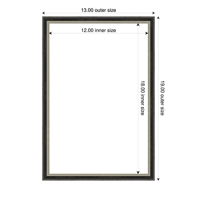 Amanti Art Theo Black Silver Narrow Framed Magnetic Dry Erase Board 6 Amanti Art Theo Black Silver Narrow Framed Magnetic Dry Erase Board - Image 4