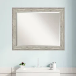 Crackled Framed Bathroom Vanity Wall Mirror Metallic - Amanti Art -Amanti Art Shop GUEST 74e12873 1cf6 489b 9e4a cf63659a2146