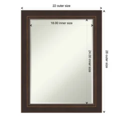 Amanti Art Lara Bronze Petite Bevel Wood Bathroom Mirror -Amanti Art Shop GUEST 752897b2 38ce 4fe8 a79e 8f45d295c034
