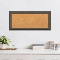 Amanti Art 33"x15" Upcycled Wood Framed Natural Cork Board - Brown/Gray -Amanti Art Shop GUEST 758d0c9e cbba 4586 bbad c8ebf5cc8d9b