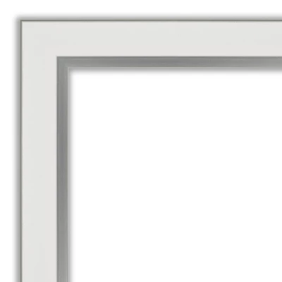 Amanti Art 29" x 29" Eva White Silver Narrow Framed Wall Mirror 4 Amanti Art 29" x 29" Eva White Silver Narrow Framed Wall Mirror - Image 2