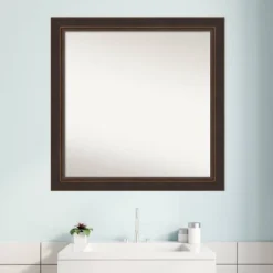 Amanti Art Lara Bronze 31" x 31" Wood Framed Bathroom Wall Mirror -Amanti Art Shop GUEST 7695a41a 648e 43aa a9ff e8da50f41b11