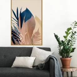 Amanti Art Ian Winstanley Pastel Jungle Plants 3 Framed Canvas Wall Art - Gold Sylvie Frame -Amanti Art Shop GUEST 76c86669 c95a 428f aa83 af32b227e1ac