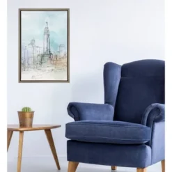 Amanti Art 16" x 23" Blue London Framed Canvas Wall Art by Isabelle Z -Amanti Art Shop GUEST 76e17ca5 89f4 4372 903c 5f65d3c0290f