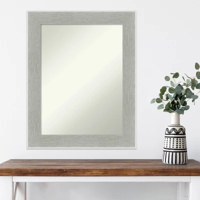 Amanti Art Glam Linen Gray Wall Mirror - 23" x 29" Non-Beveled Decor 9 Amanti Art Glam Linen Gray Wall Mirror - 23" x 29" Non-Beveled Decor - Image 7