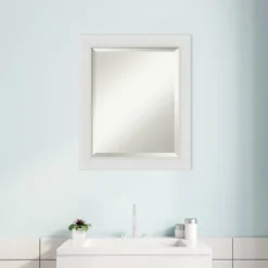 Amanti Art Flair Soft White Framed Bathroom Vanity Wall Mirror -Amanti Art Shop GUEST 77492753 3ee3 460c a1aa af8f40d41a42