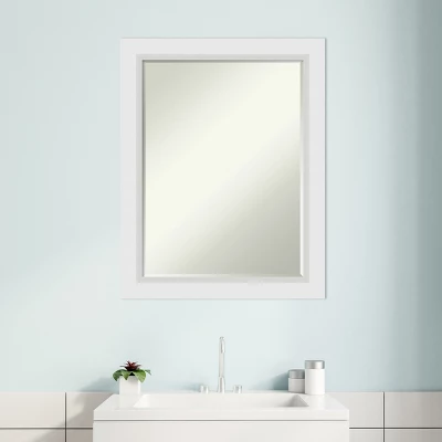Amanti Art Blanco White Petite Bevel Wood Bathroom Wall Mirror, 28" x 22" 8 Amanti Art Blanco White Petite Bevel Wood Bathroom Wall Mirror, 28" x 22" - Image 6