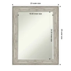 Amanti Art Crackled Metallic Petite Bevel Bathroom Wall Mirror (29 x 23 In.) -Amanti Art Shop GUEST 7854870c 6141 4d50 9639 effae4890444