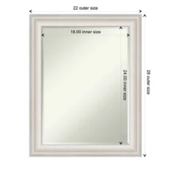 Amanti Art Trio White Wash Silver Petite Bevel Bathroom Wall Mirror -Amanti Art Shop GUEST 7898afed 1481 47e2 859c b7bcae42f35a