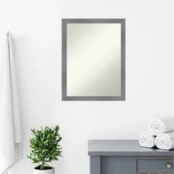 Amanti Art Edwin Gray Non-Beveled Wood Bathroom Wall Mirror, 21" x 27" 14 Amanti Art Edwin Gray Non-Beveled Wood Bathroom Wall Mirror, 21" x 27" -Amanti Art Shop GUEST 78ed9fab 94c7 48ef ac5e a13bc5ba95d9