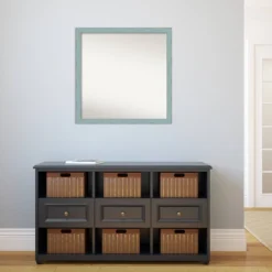Amanti Art 28" x 28" Sky Blue Rustic Real Wood Non-Beveled Wall Mirror 13 Amanti Art 28" x 28" Sky Blue Rustic Real Wood Non-Beveled Wall Mirror -Amanti Art Shop GUEST 792f0aaa 2af2 4ea2 bcaa 59335f2e5940