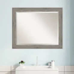 Amanti Art Regis Barnwood Framed Bathroom Vanity Wall Mirror - Gray 16 Amanti Art Regis Barnwood Framed Bathroom Vanity Wall Mirror - Gray -Amanti Art Shop GUEST 79601bd0 1694 4a59 8077 88a0175a32c6