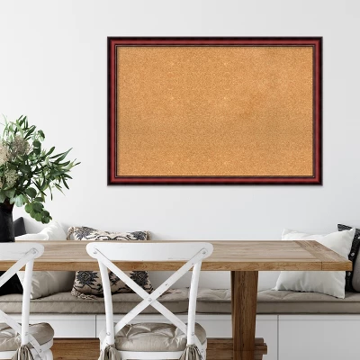 Amanti Art Rubino Cherry Scoop Wood Framed Corkboard, Natural Cork 9 Amanti Art Rubino Cherry Scoop Wood Framed Corkboard, Natural Cork - Image 7