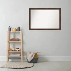Amanti Art Modern Rectangular Warm Walnut Wood Bathroom Wall Mirror - 39" x 27" 16 Amanti Art Modern Rectangular Warm Walnut Wood Bathroom Wall Mirror - 39" x 27" -Amanti Art Shop GUEST 79f672b1 ee49 420c 9d5b 571a883275af