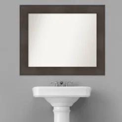 34" X 28" Non-Beveled William Rustic Woodgrain Bathroom Wall Mirror - Amanti Art 16 34" X 28" Non-Beveled William Rustic Woodgrain Bathroom Wall Mirror - Amanti Art -Amanti Art Shop GUEST 7a2d686f 07d8 4dc6 87d6 80288e15a408