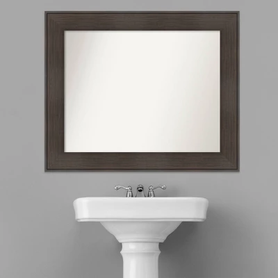 34" X 28" Non-Beveled William Rustic Woodgrain Bathroom Wall Mirror - Amanti Art 9 34" X 28" Non-Beveled William Rustic Woodgrain Bathroom Wall Mirror - Amanti Art - Image 7