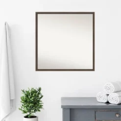 Amanti Art 27" x 27" Hardwood Wedge Mocha Brown Wood Bathroom Wall Mirror 17 Amanti Art 27" x 27" Hardwood Wedge Mocha Brown Wood Bathroom Wall Mirror -Amanti Art Shop GUEST 7a55e35d 2d2f 4359 a804 65c42b629663