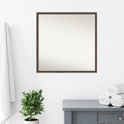 Amanti Art 27" x 27" Hardwood Wedge Mocha Brown Wood Bathroom Wall Mirror 10 Amanti Art 27" x 27" Hardwood Wedge Mocha Brown Wood Bathroom Wall Mirror - Image 8