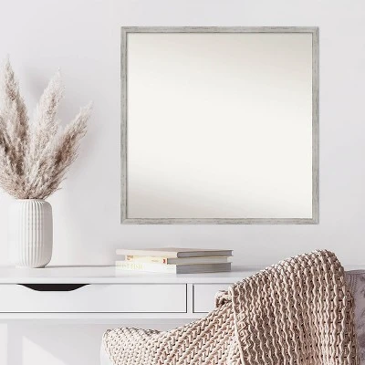 Amanti Art Shiplap White Narrow Wood Wall Mirror (27" x 27") 8 Amanti Art Shiplap White Narrow Wood Wall Mirror (27" x 27") - Image 6