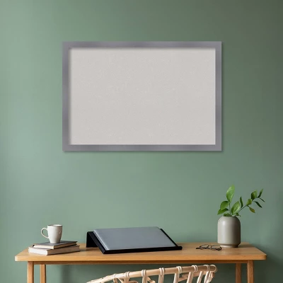 38"x26" Edwin Wood Frame Gray Cork Board - Amanti Art 9 38"x26" Edwin Wood Frame Gray Cork Board - Amanti Art - Image 7