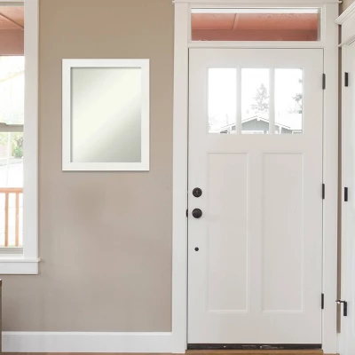 Amanti Art 22x28 Vanity White Narrow Non-Beveled Wall Mirror 9 Amanti Art 22x28 Vanity White Narrow Non-Beveled Wall Mirror - Image 7