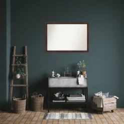 Amanti Art Modern Rectangular Warm Walnut Wood Bathroom Wall Mirror - 39" x 27" 15 Amanti Art Modern Rectangular Warm Walnut Wood Bathroom Wall Mirror - 39" x 27" -Amanti Art Shop GUEST 7b65aca3 62a7 4161 875a 274daf9039dc