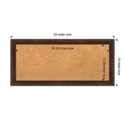 Amanti Art Warm Walnut Framed Natural Cork Board - 33" x 15" Wall Mounted Bulletin Board 20 Amanti Art Warm Walnut Framed Natural Cork Board - 33" x 15" Wall Mounted Bulletin Board -Amanti Art Shop GUEST 7bd97c6e a48d 49e2 81c0 f5c7bcaf4a68
