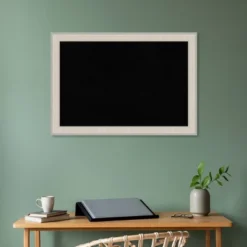 40"x28" Cottage Wood Frame Black Cork Board White/Silver - Amanti Art: Elegant Wall Mount Bulletin Board For Office & Home -Amanti Art Shop GUEST 7bf27ef2 faf1 4ae9 9b54 35b7c74ad71c