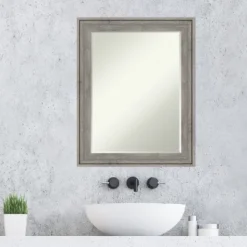 Amanti Art Regis Barnwood Grey Wood Bathroom Wall Mirror with Petite Bevel -Amanti Art Shop GUEST 7c42dbe0 1bc3 467e abb3 b93a3bcf4011