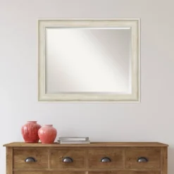 Amanti Art Regal Birch Cream Beveled Wall Mirror (33" x 27") -Amanti Art Shop GUEST 7c4f311f 5c5d 4ba2 a615 d9eaf489de45