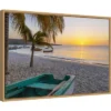 Amanti Art Sunset and Wooden Fishing Boat Framed Canvas Wall Art by Don Paulson (23" x 16") -Amanti Art Shop GUEST 7c5802b0 61eb 4746 b9cf cf209bf8b764