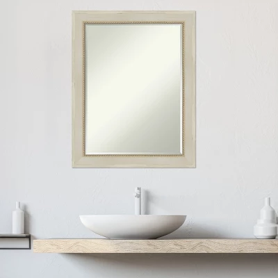 Amanti Art Parthenon Cream Petite Bevel Wood Bathroom Wall Mirror, 28.25 x 22.25 11 Amanti Art Parthenon Cream Petite Bevel Wood Bathroom Wall Mirror, 28.25 x 22.25 - Image 9