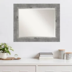 Amanti Art 34" x 28" Bridge Gray Beveled Wood Wall Mirror 15 Amanti Art 34" x 28" Bridge Gray Beveled Wood Wall Mirror -Amanti Art Shop GUEST 7ca48e9e e253 484b 9f4c 1cbe075524f2