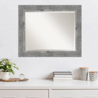 Amanti Art 34" x 28" Bridge Gray Beveled Wood Wall Mirror 9 Amanti Art 34" x 28" Bridge Gray Beveled Wood Wall Mirror - Image 7