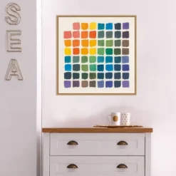 Amanti Art Color Chart by Wild Apple Portfolio 22" x 22" Framed Canvas Wall Art -Amanti Art Shop GUEST 7cdbde66 b60c 49bc bb41 70d826c982c2