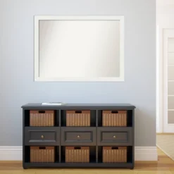 Amanti Art 42" x 31" Vanity White Narrow Non-Beveled Wall Mirror 13 Amanti Art 42" x 31" Vanity White Narrow Non-Beveled Wall Mirror -Amanti Art Shop GUEST 7cfbd472 85e9 47db a6cf 2e1956935da4