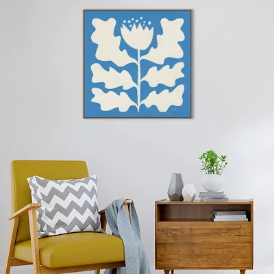 30" X 30" Delighted Floral I Blue By Moira Hershey Framed Canvas Wall Art Print - Amanti Art 9 30" X 30" Delighted Floral I Blue By Moira Hershey Framed Canvas Wall Art Print - Amanti Art - Image 7