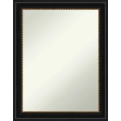 Amanti Art Manhattan Non-Beveled Bathroom Wall Mirror with Gold Beaded Edge -Amanti Art Shop GUEST 7d57e5f4 dfac 45e3 99e7 881e4fbfc2ad