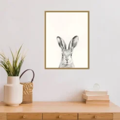 Amanti Art Victoria Borges Animal Mug I Rabbit Framed Canvas Wall Art, 18x24 Gold -Amanti Art Shop GUEST 7dd2a800 2d39 4a94 b799 413b62f772e5