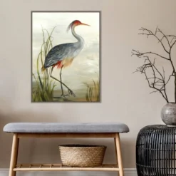 Amanti Art Heron by Aimee Wilson Framed Canvas Wall Art - Gray Wash Float Frame -Amanti Art Shop GUEST 7e0eba04 e4f9 4a22 829b 888950bfda14